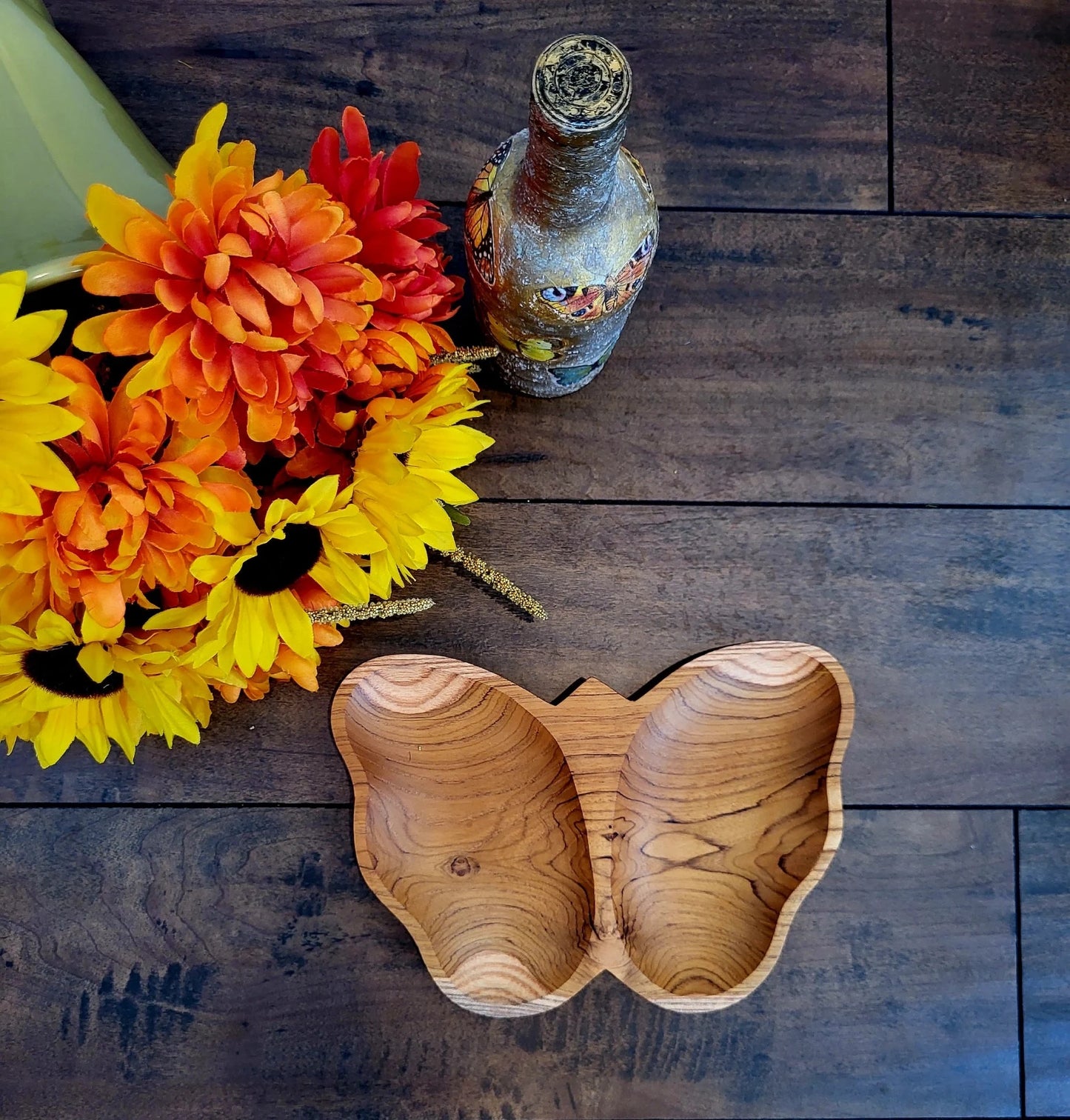 Handmade Teak Wooden Butterfly Potion Accessories | Sensory Play Tools