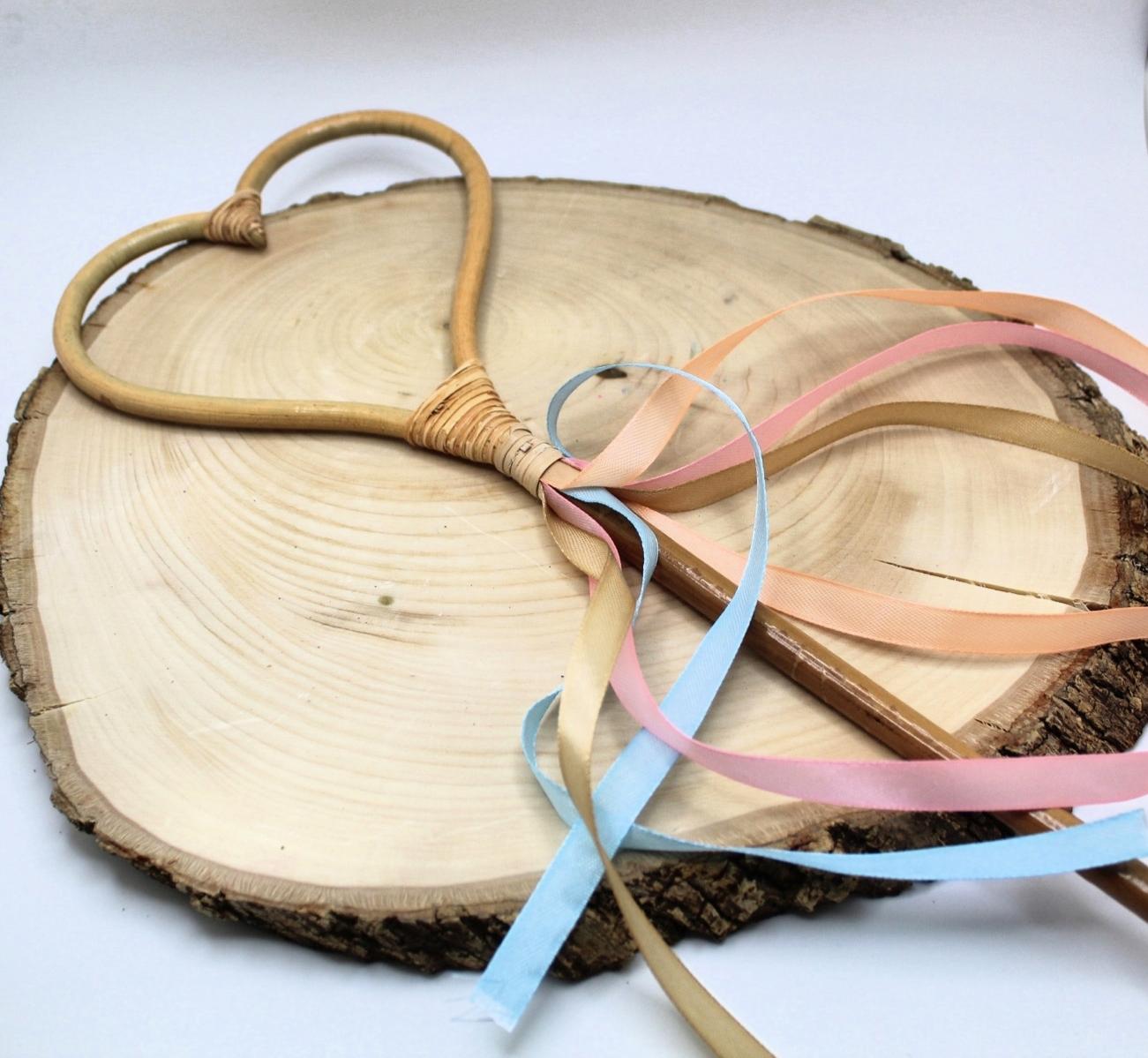 Heart Rattan Wand – A Sustainable Sensory Play Magic Wand